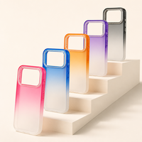 Coque en acrylique dégradé pour iPhone 15 16 17 18 Pro Max, toucher doux, finition mate givrée, antichoc, anti-chute, OEM ODM, vente en gros, directement de l'usine