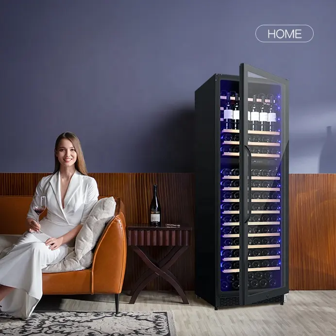 Dual Zone Tích Hợp Treo Tường Wine Cooler Hầm Tủ Lạnh Tủ Lạnh Với Hệ Thống Bảo Quản Chai Chân Không Stopper