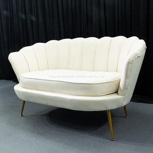 Fauteuil moderne de loisirs à fleurs LK20191008-11, vente en gros, personnalisé, <span class=keywords><strong>une</strong></span> place, fauteuil en cuir PU blanc pour mariage - Product Image 2