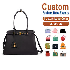 Sac de transport en cuir véritable avec cadenas métallique décoratif, sac à bandoulière de luxe léger grande capacité, traitement ODM - Product Image 1