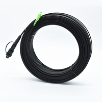 Cable de Fibra Óptica de Cobre de Alta Calidad, de 1 a 12 Núcleos, Plano, Tonalizable, Híbrido Eléctrico, para Exteriores, Aéreo, 31 m/unidad