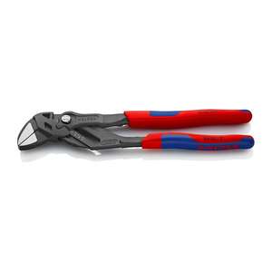 KNIPEX 86 02 250 <b>Pliers</b> <b>Wrenches</b> <b>pliers</b> and a <b>wrench</b> in a single tool with multi-component grips grey atramentized 250 mm - Product Image 1
