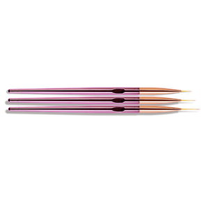 Rose Gold Handle Nylon Hair Nail Fine Liner Brush UV Gel Polish Painting <b>Pen</b> for Professional Manicure Art - Product Image 2