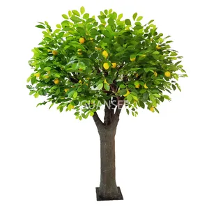 Árbol de limón Artificial para decoración del hogar, árbol de limón Artificial, frutas tropicales realistas, 170cm, para oficina y Hotel