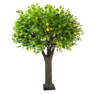 Decorazione di moda realistici frutti di limone tropicale 170cm albero di limone artificiale per la decorazione dell'hotel dell'ufficio domestico