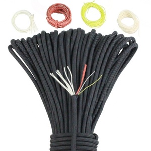 LFEDC 4mm 10 núcleos 100 pies 31m Fire <span class=keywords><strong>Tinder</strong></span> Fish Line Survival Red <span class=keywords><strong>Tinder</strong></span> Fire Cord Cuerda de paracaídas multifuncional para exteriores - Product Image 1