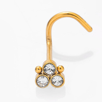 YW Acier Inoxydable Nez Os S En Forme De Nez Vis Nez Anneaux Goujons Nostrial Piercing Bijoux pour Femmes