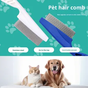 مشط للبراغيث للكلاب والقطط، أداة تمشيط وإزالة الشعر، مشط ذو أسنان دقيقة متوافق مع مجفف الحمام - Product Image 3
