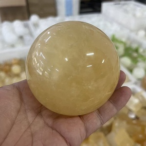 Venta al por Mayor de Bolas de Calcita Amarilla Natural de 8 cm, Pulimentadas, de Alta Calidad, para Decoración, Bola de <span class=keywords><strong>Cristal</strong></span> - Product Image 4