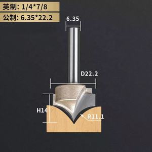 6.35 מ "מ אובולו גולף תהליך קצת עץ חרוט כלי חיתוך cnc נקודת חיתוך עגולות - Product Image 4