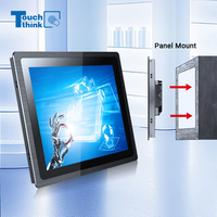 Écran tactile capacitif industriel extérieur pas cher 10 12 15,6 21,5 24 27 pouces, panneau d'affichage HD-MI DP USB, garantie 3 ans