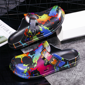 Factory Custom Hole Men's Casual Sports <b>Slippers</b> Breathable Beach Shoes Holiday Home Sandals Quick Dry Mixed Colors Toe - Product Image 5