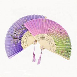 Éventails pliants vintage japonais et chinois pour mariage, danse, fête, été, en bambou, personnalisables, peinture artisanale - Product Image 5