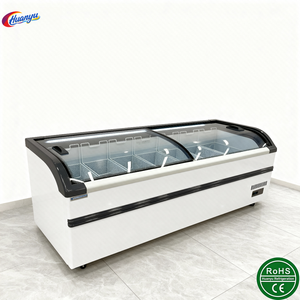 Congélateur coffre de supermarché pour la présentation d'aliments surgelés, contrôle électronique intégré, portes en verre enduites, -18°C, prise européenne - Product Image 5