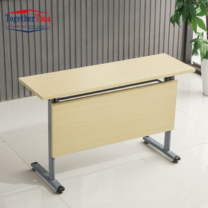Table de réunion, de formation et d'étude, bureau pliable pour le personnel avec roulettes, bureau pliable - Product Image 5