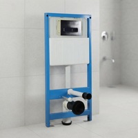 Citerne WC encastrée à double chasse CE avec cadre en acier pour toilettes murales – Réservoir d'eau dissimulé pour sanitaires de salle de bain