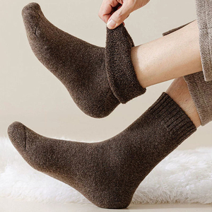 High Quality Autumn <b>Winter</b> Merino Wool <b>Socks</b> for Men Women Cold-Resistant Warm Thickened Solid - Product Image 4