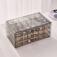 Boîte de rangement pour bijoux et vernis à ongles à tiroir en plastique multi-couches de grande capacité pour le bureau