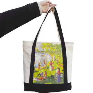 맞춤 제작 캔버스 가방 100% 면 캔버스 다채로운 토트 백 하이 퀄리티 여성용 핸드백
