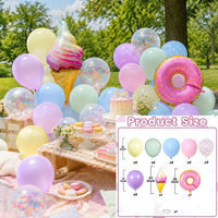Kit de guirlande de ballons pastel sur le thème des beignets glacés, décoration de fête pour enfants, anniversaire, baby shower, ensemble de décoration de fête sucrée