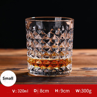 Verres Highball Classiques à Base Épaisse Motif Diamant avec Couvercle en Bambou – Ensemble Écologique Réutilisable pour Cocktails et Bar