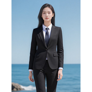 Women's Business Suit Set Full Sleeve Worsted Anti-Wrinkle Formal Wear For Office And Corporate Use - Product Image 3