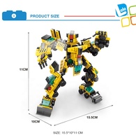 Truk Konstruksi Kota Lele Brother Transform Robot 8-in-1 Mainan Blok Bangunan Anak
