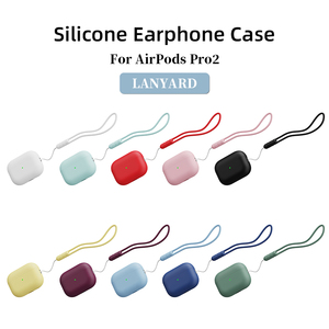 PC couvre lanière étui de protection en silicone Ultra-mince pour Airpods 2/3/4 mignon pour Apple pour Airpods <span class=keywords><strong>Pro</strong></span> 2 étuis pour écouteurs - Product Image 2