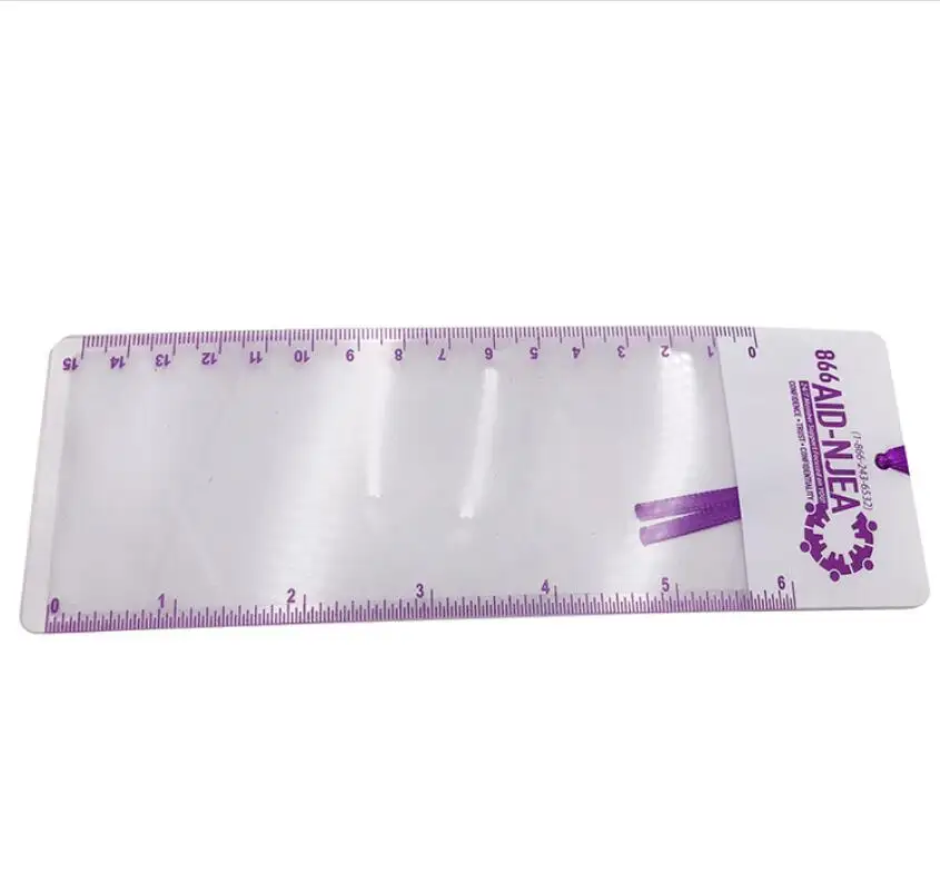 Увеличительное стекло с линейкой из ПВХ, увеличительное стекло для чтения