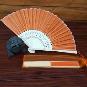 Customized Logo Wedding Hand Fan in Traditional Folding Design Personalized DIY Style Promotional <b>Gift</b> in Organza Bag - Product Image 4