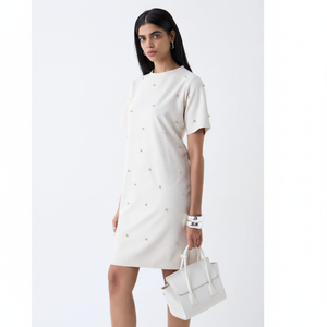 Faux Suede Diamante-รายละเอียดชุด A-line - Product Image 1