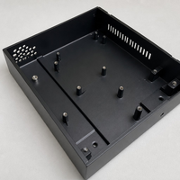 Boîtier métallique personnalisé pour instruments, en aluminium et acier, pour dispositifs de mesure, avec revêtement en poudre, taille et couleur personnalisables, OEM