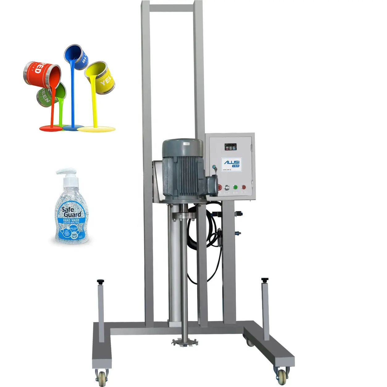 Movable Pneumatic/Electric Lifting High Shear Disperser Paint Mixing Machine