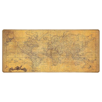 Alfombrilla de Ratón Enrollable Lavable de Goma Natural Antideslizante con Mapa del Mundo de 90x40cm, Tamaño XXL, para Videojuegos, Oficina y Hogar, Venta al Por Mayor