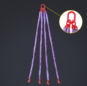 튼튼한 폴리에스터로 만들어진 4 톤 4 T 아이 투 아이 웨빙 슬링으로 리프트용 2 톤 50mm 웨빙 벨트 슬링 스트랩 - Product Image 3