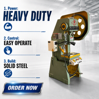 Presse mécanique inclinable à cadre ouvert J23-10T de 10 tonnes, machine de poinçonnage de métaux à cadre en C, avec moteur 220V/380V et pompe, matériel inclus