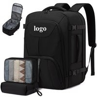 Sac à dos de voyage décontracté résistant à l'eau avec logo personnalisé, adapté aux déplacements professionnels, grande capacité, sac pour ordinateur portable 16 pouces tendance