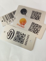 Grabado personalizado Placa de código QR Acero inoxidable 304 Grabado Diferentes números de código QR para cada etiqueta