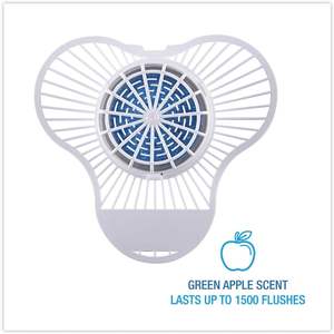 Écran désodorisant pour urinoir Boardwalk TBSP012I072M332143000 à la fragrance Pomme Verte avec bloc nettoyant non-parabénoïde (12/boîte) - Product Image 5