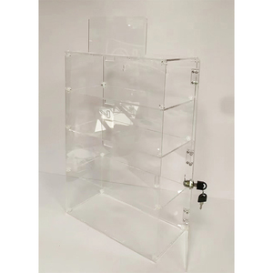Tùy chỉnh rõ ràng Acrylic hiển thị tủ trong suốt Acrylic Showcase với khóa 3 tầng có thể khóa hiển thị trường hợp - Product Image 5