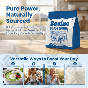 JBY OEM HACCP Nutrition Lait Colostrum en Poudre 70% Supplément Santé Intestinale Matière Première Poudre de Colostrum Bovin - Product Image 2