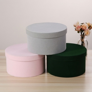 <b>Pink</b> Cylinder Rigid <b>Gift</b> Boxes with Gold Foil Printing and Ribbon Trim for Craft and Packaging - Product Image 5