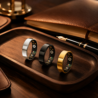 Bague connectée intelligente en acier étanche IP68 avec suivi de santé, contrôle via application iOS, autonomie de 5 à 10 jours, fréquence cardiaque, tension artérielle, sommeil