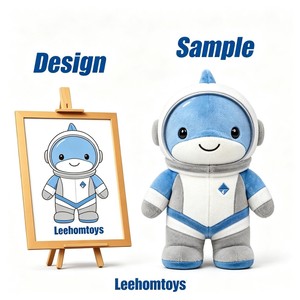 Peluche Leehom OEM personnalisée, super douce, thème astronaute et <span class=keywords><strong>dauphin</strong></span>, broderie de logo personnalisée, couverture réconfortante, promotionnelle pour entreprises - Product Image 1