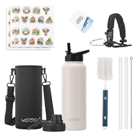 Watersy Tasses isolées sous vide en acier inoxydable de haute qualité OEM multicolores 64oz/87oz pour la randonnée Isolation thermique de 12 à 24 heures