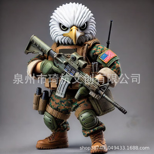 Figura de Soldado Águila de Resina, Figura de Acción Militar con Pistola, Coleccionable Decorativo para Exhibición en el Hogar - Product Image 5