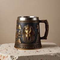 Nouvelle tasse à bière égyptienne Sphinx de 600 ml, MAA23, tasse en acier inoxydable Pyramide Pharaon