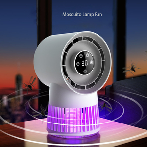 Lampe de camping portable avec ventilateur 2-en-1, lumière anti-moustiques multifonctionnelle pour l'extérieur, recharge USB, ventilateur de bureau à domicile - Product Image 1