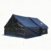 Tente Gonflable 6,3 m² à 7 m² Double Couche Quatre Saisons Montage Rapide Auvent TPU Coton Hiver Extérieur Chaud Anti-Froid