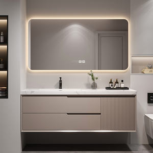 <span class=keywords><strong>Mobile</strong></span> <span class=keywords><strong>Bagno</strong></span> Moderno con Lavabo Singolo/Doppio, <span class=keywords><strong>Mobile</strong></span> Sospeso in Legno Massello con Specchio Smart, <span class=keywords><strong>Mobile</strong></span> Lavabo da <span class=keywords><strong>Bagno</strong></span> - Product Image 2